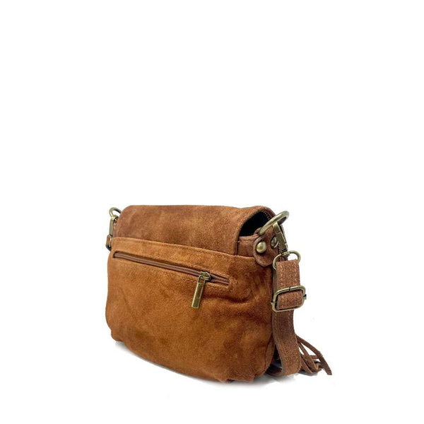 Women's Suede Leather Shoulder Clutch Bag - 80057. 
