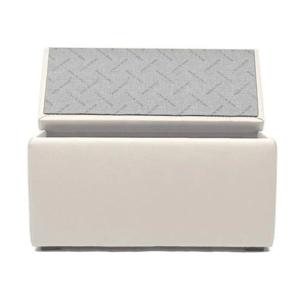 PANDORA 84 ECO, Rectangular Pouf Container in Eco-leather 84x42 h42