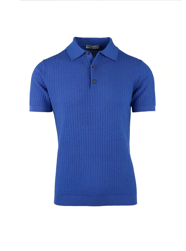 SHORT SLEEVE POLO WITH VERTICAL RIBS