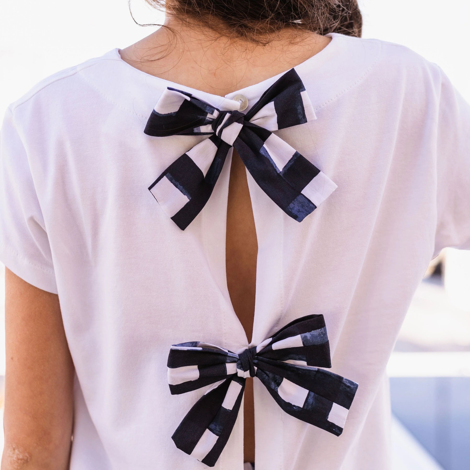 T-SHIRT FIOCCHIETTI VICHY SUL RETRO