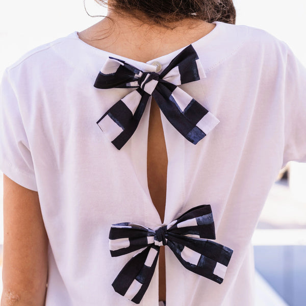 T-SHIRT FIOCCHIETTI VICHY SUL RETRO