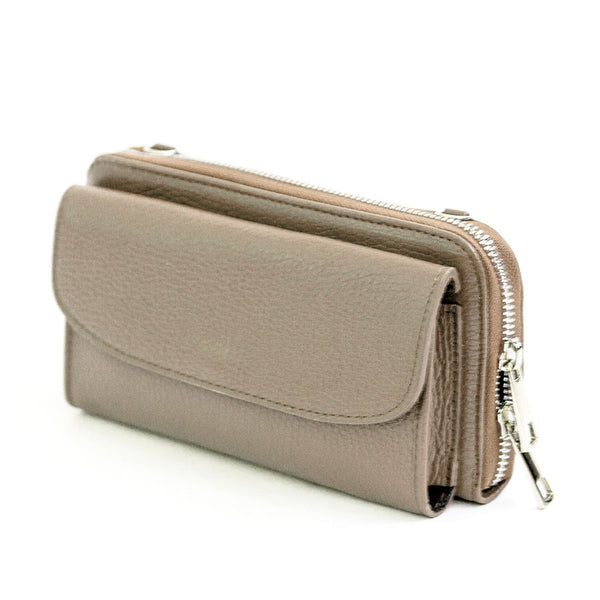 MOBILE PHONE CASE - taupe dollar leather