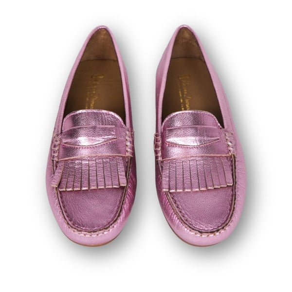 MastroDomenico Women's Handmade Moccasins - Pink Tourmaline