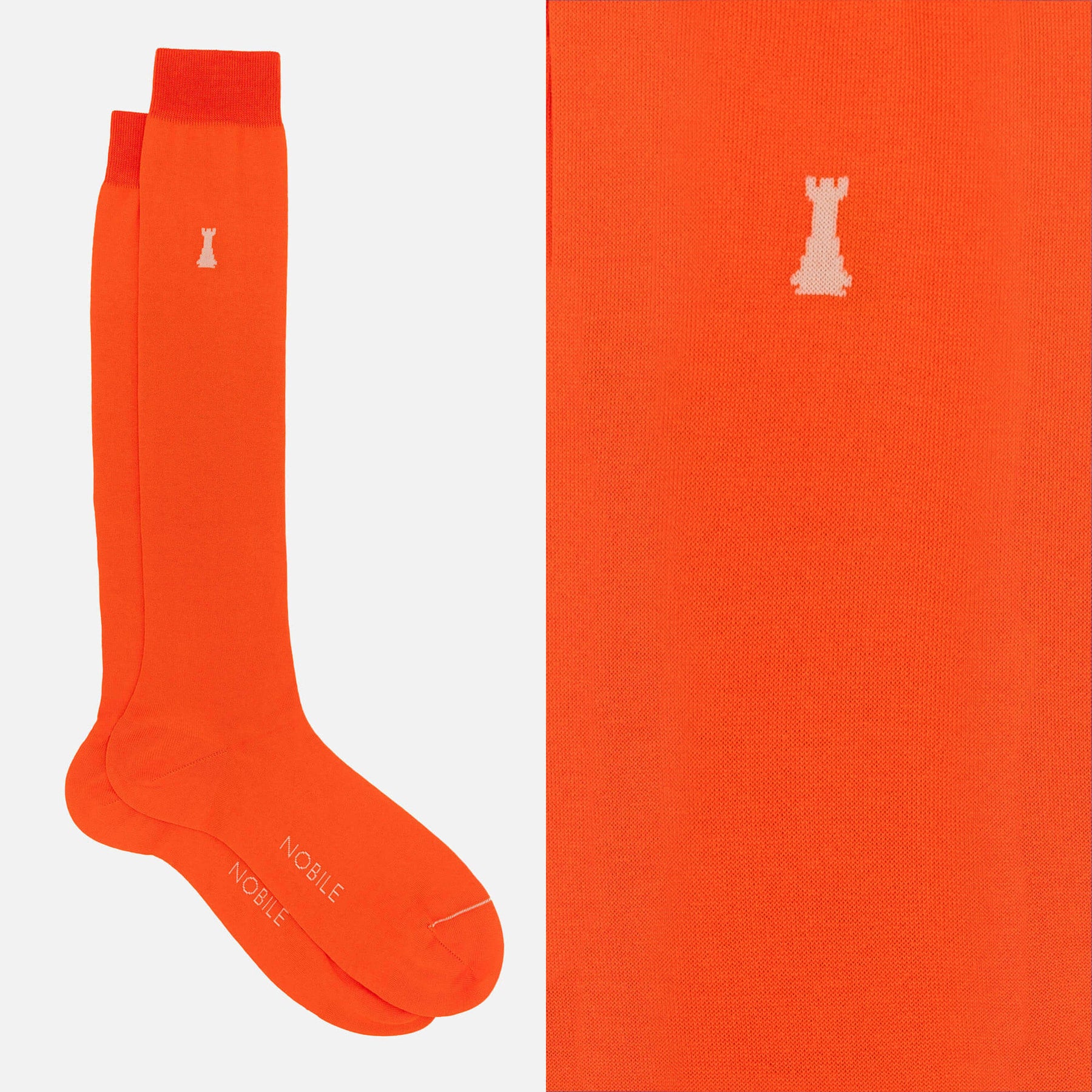 Federico II - Long solid color sock