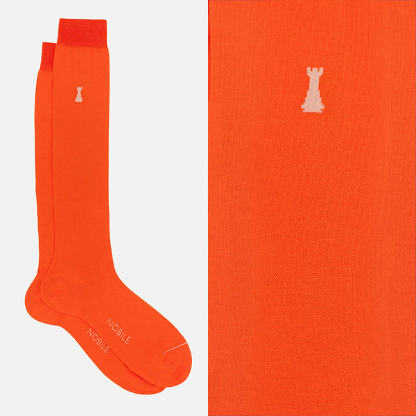 Federico II - Long solid color sock