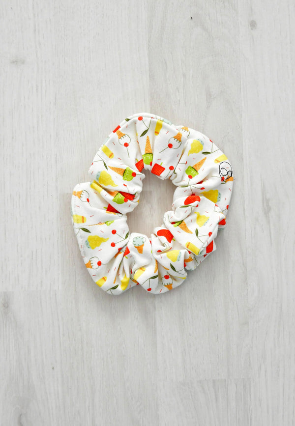 Bamboo chouchou (scrunchie) - Ice cream - Blue balloon