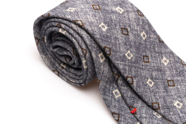 Grey pure wool tie