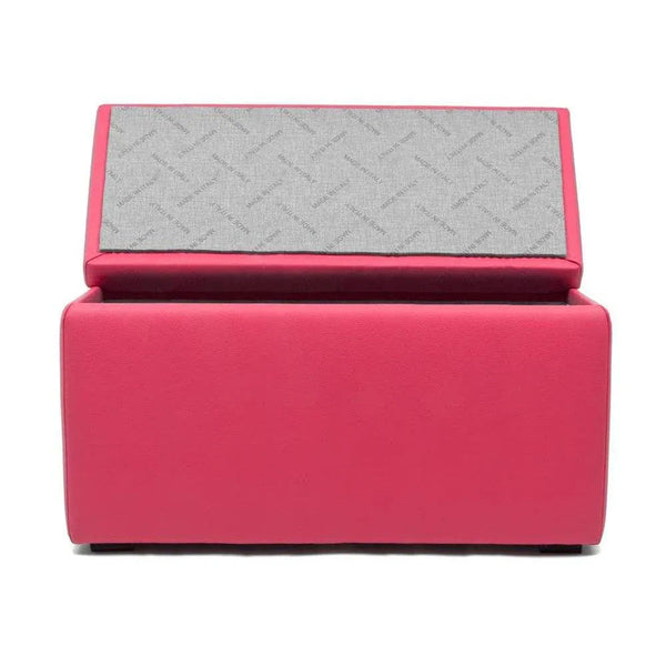 PANDORA 84 ECO, Rectangular Pouf Container in Eco-leather 84x42 h42
