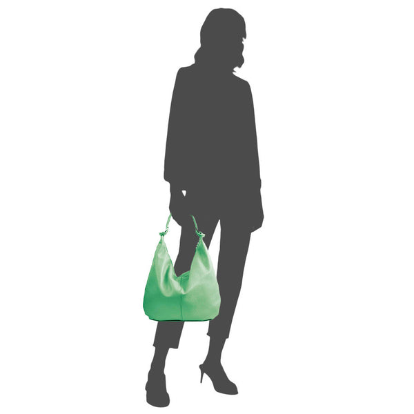 ASIA - Maxi leather bag dollar green