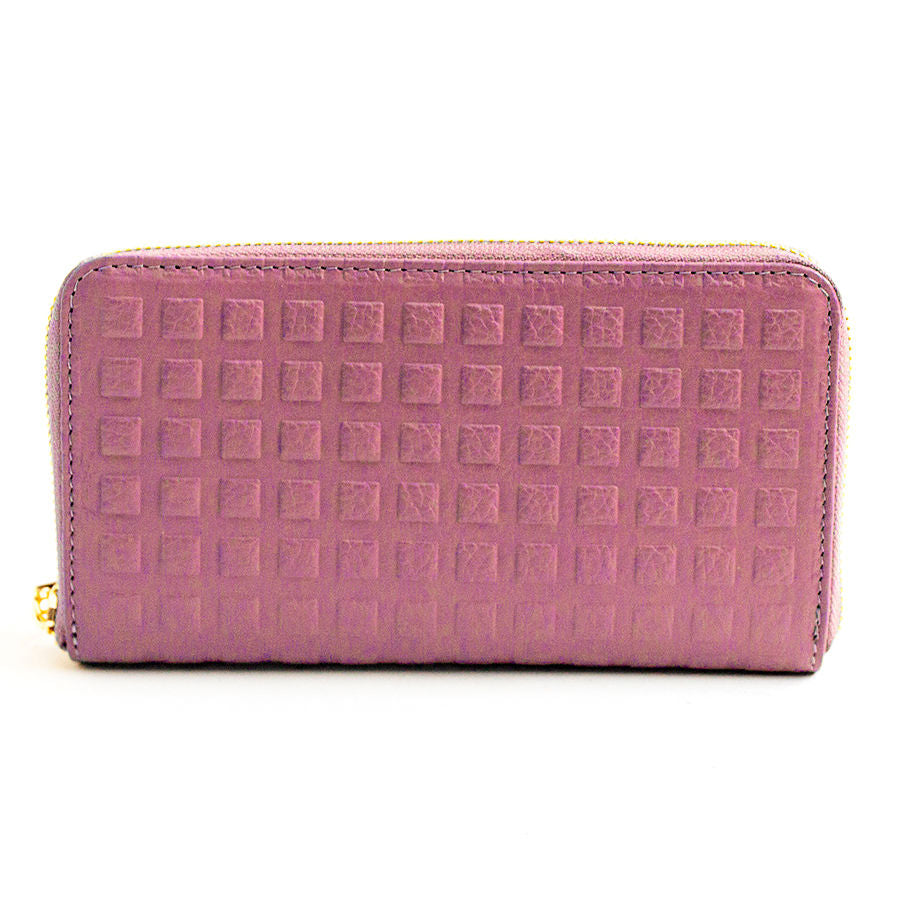 Large mauve leather WALLET