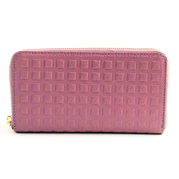 Large mauve leather WALLET