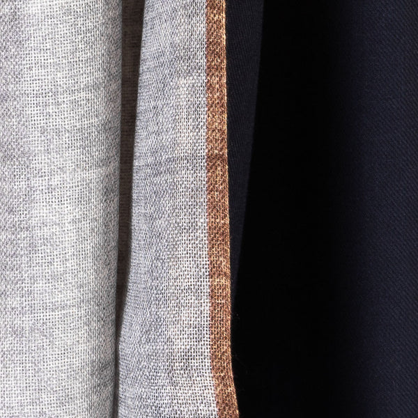 Double layer scarf grey blue