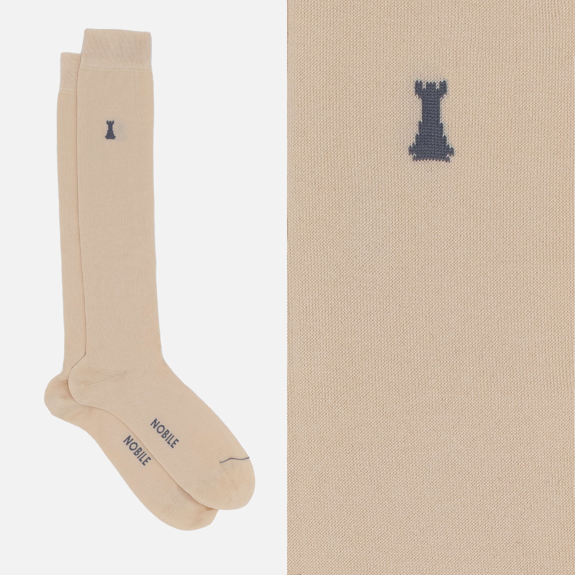 Federico II - Long solid color sock