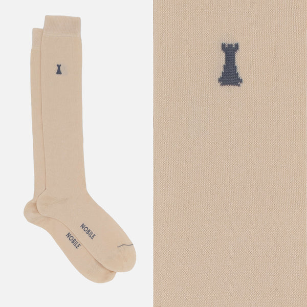 Federico II - Long solid color sock