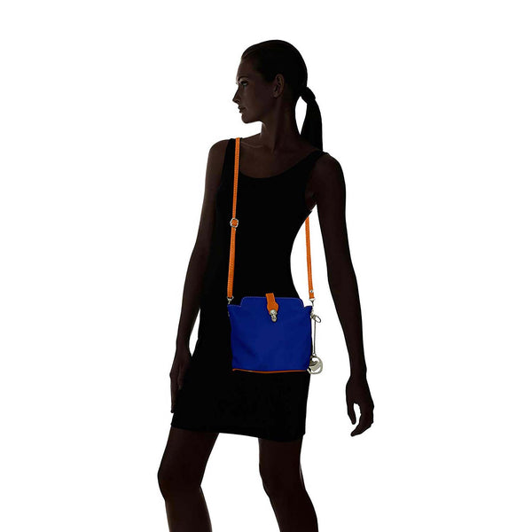 Borsa a Spalla da Donna in Vera Pelle. Made in Italy. 21x20x10 Cm - 3322.