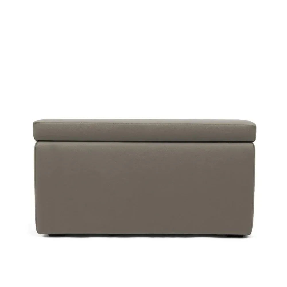 PANDORA 84 ECO, Rectangular Pouf Container in Eco-leather 84x42 h42