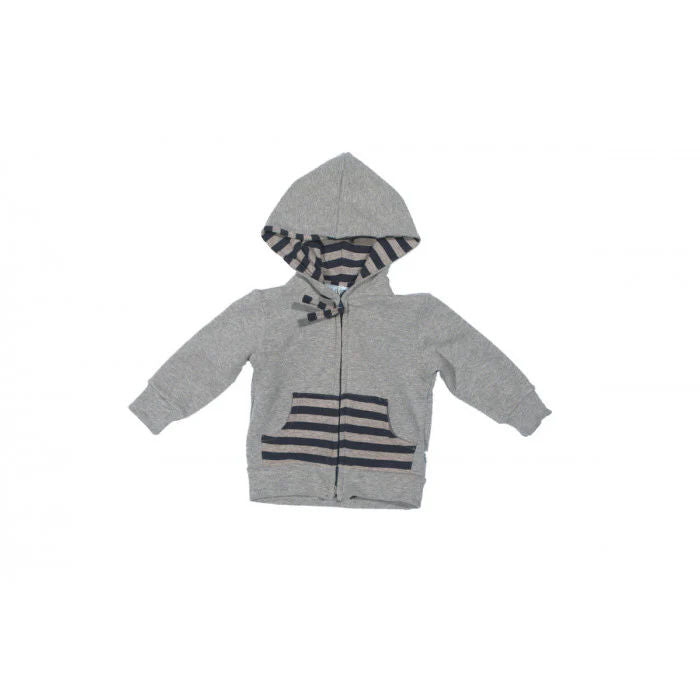 HOODIE WITH STRIPED PATCHES
