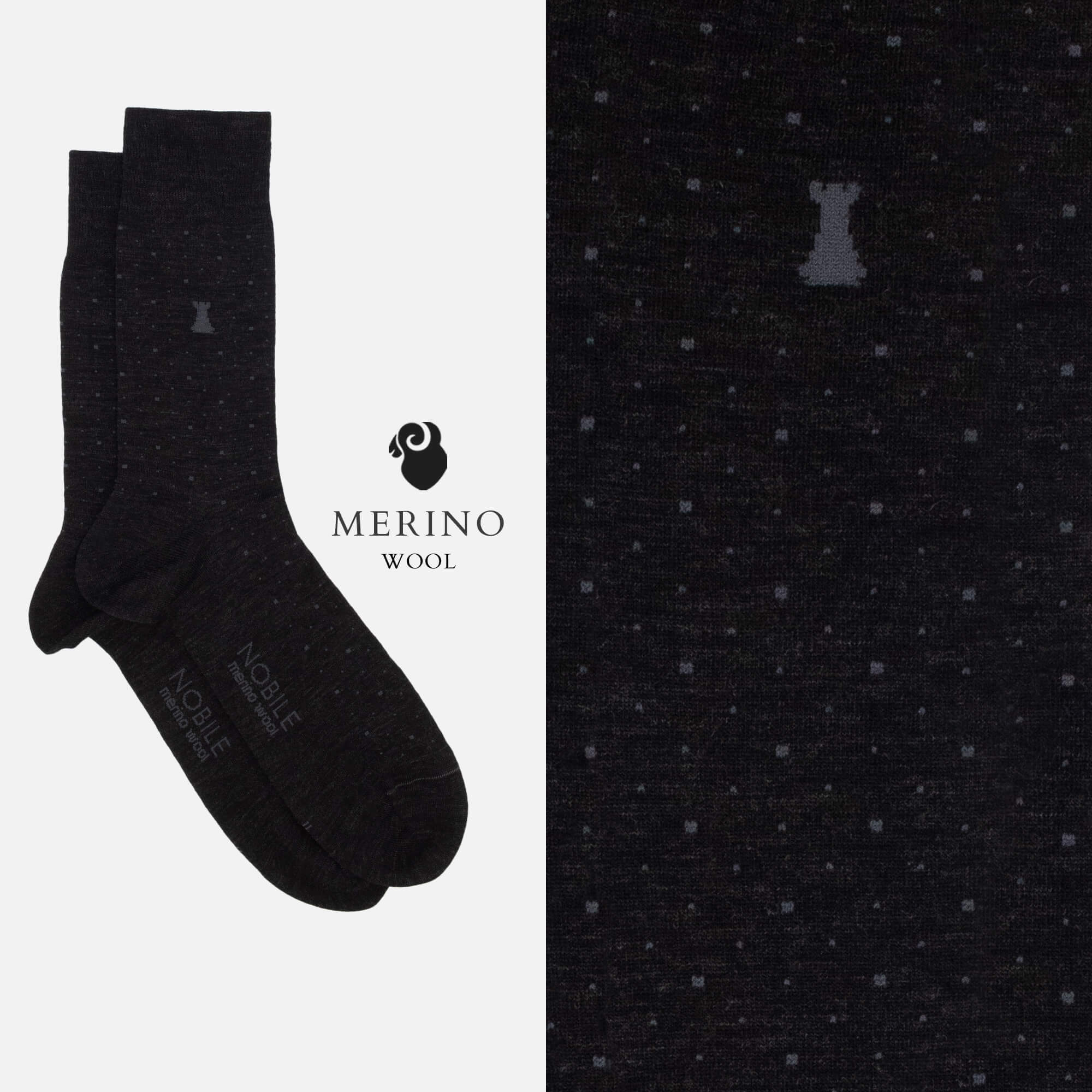 Soffici Pois - Box da 6 calze corte in lana Merino a pois