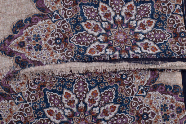 Double layer pure wool scarf