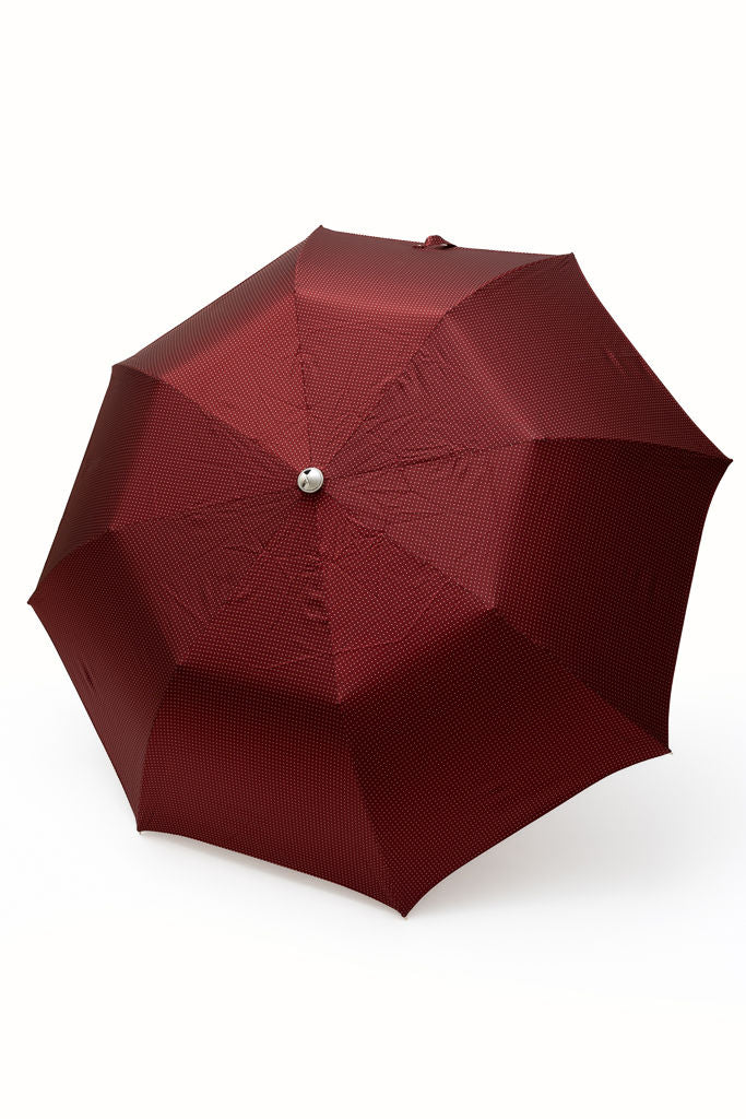 Mario Talarico Folding Umbrella Red Bamboo Handle