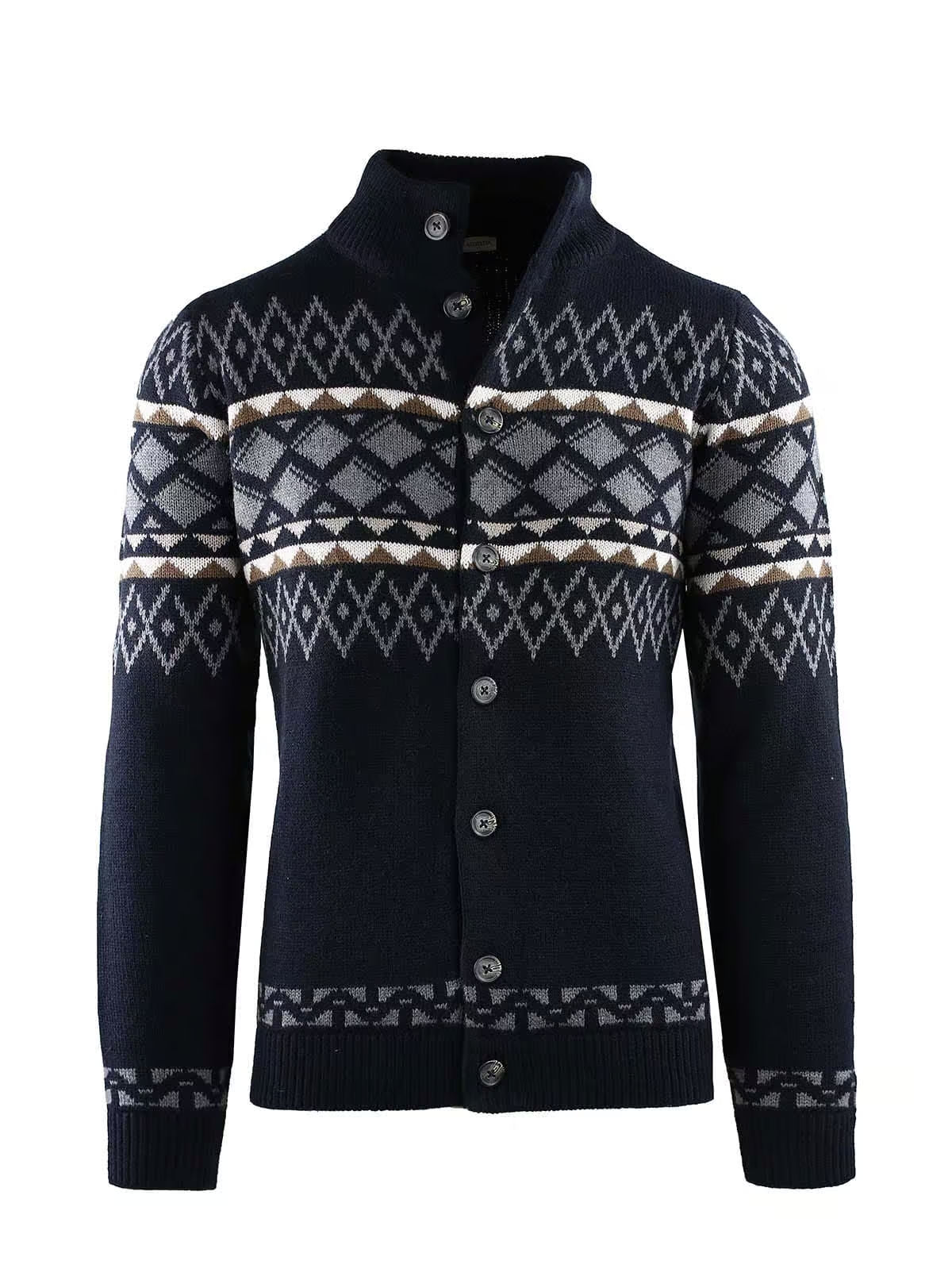 JACQUARD WORKED BUTTONED JACKET