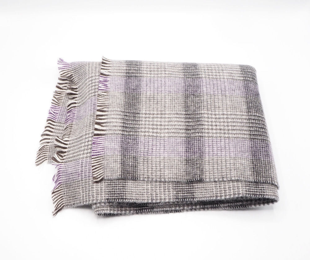 Wool Blend Check Scarf