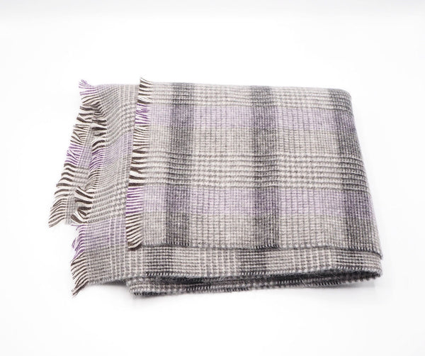 Wool Blend Check Scarf