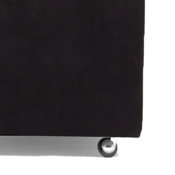 PANDORA 84 MF SWING, Rectangular Microfiber Storage Pouf with Wheels 84x42 h42