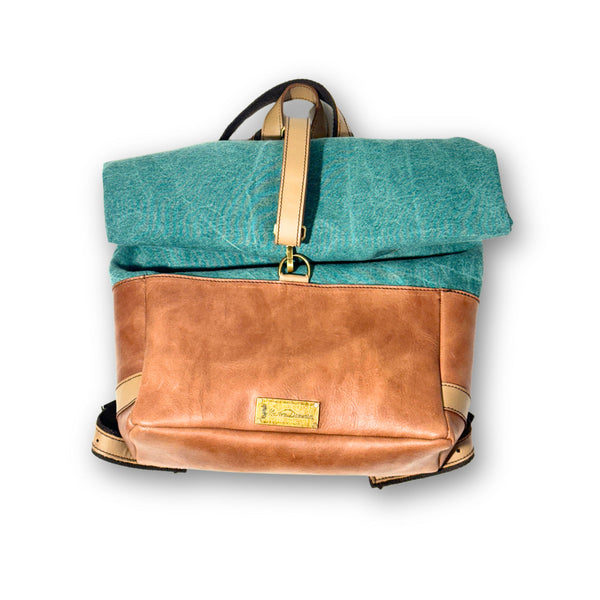 MastroDomenico Leather and Fabric Backpack - Picasso