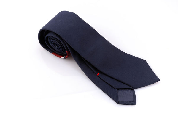 Pure blue silk regimental tie