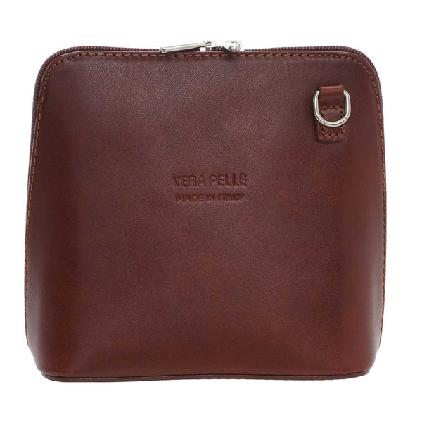 Unisex Leather Shoulder Bag - 17 x 17 x 9 Cm - 133 