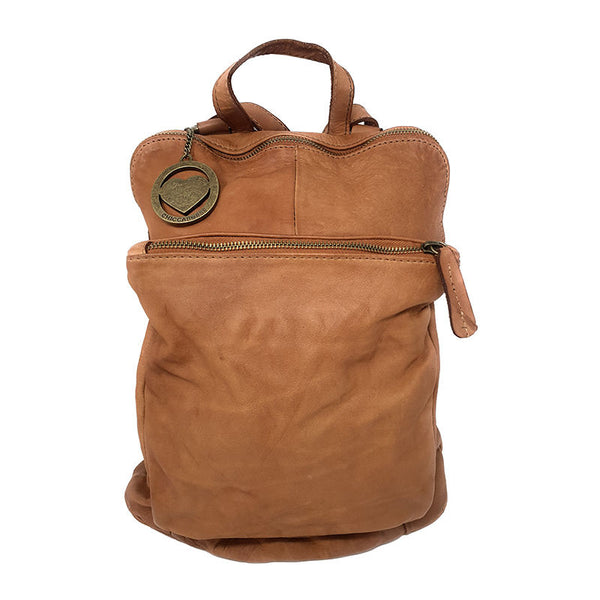 Zaino a Spalla da Donna Pelle Morbida in Stile Vintage - 28x33x12 Cm - K011