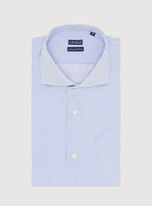 Camicia in cotone a riga stretta