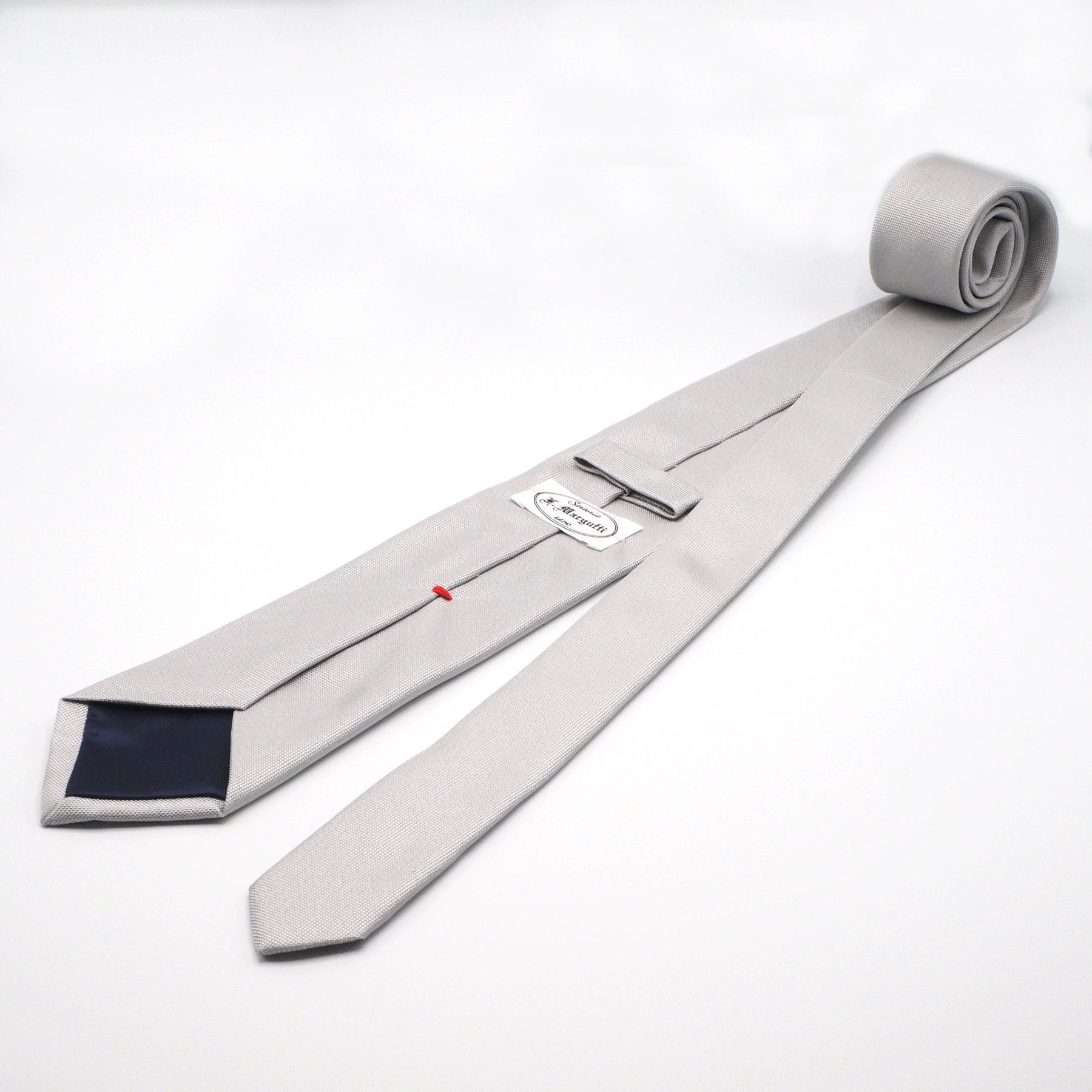 Pure silk silver tie