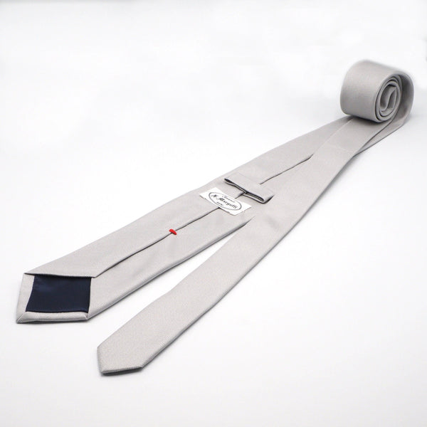 Pure silk silver tie