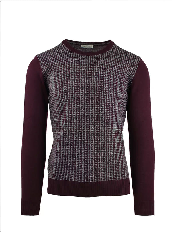 HOUNDSTOOTH CREW NECK
