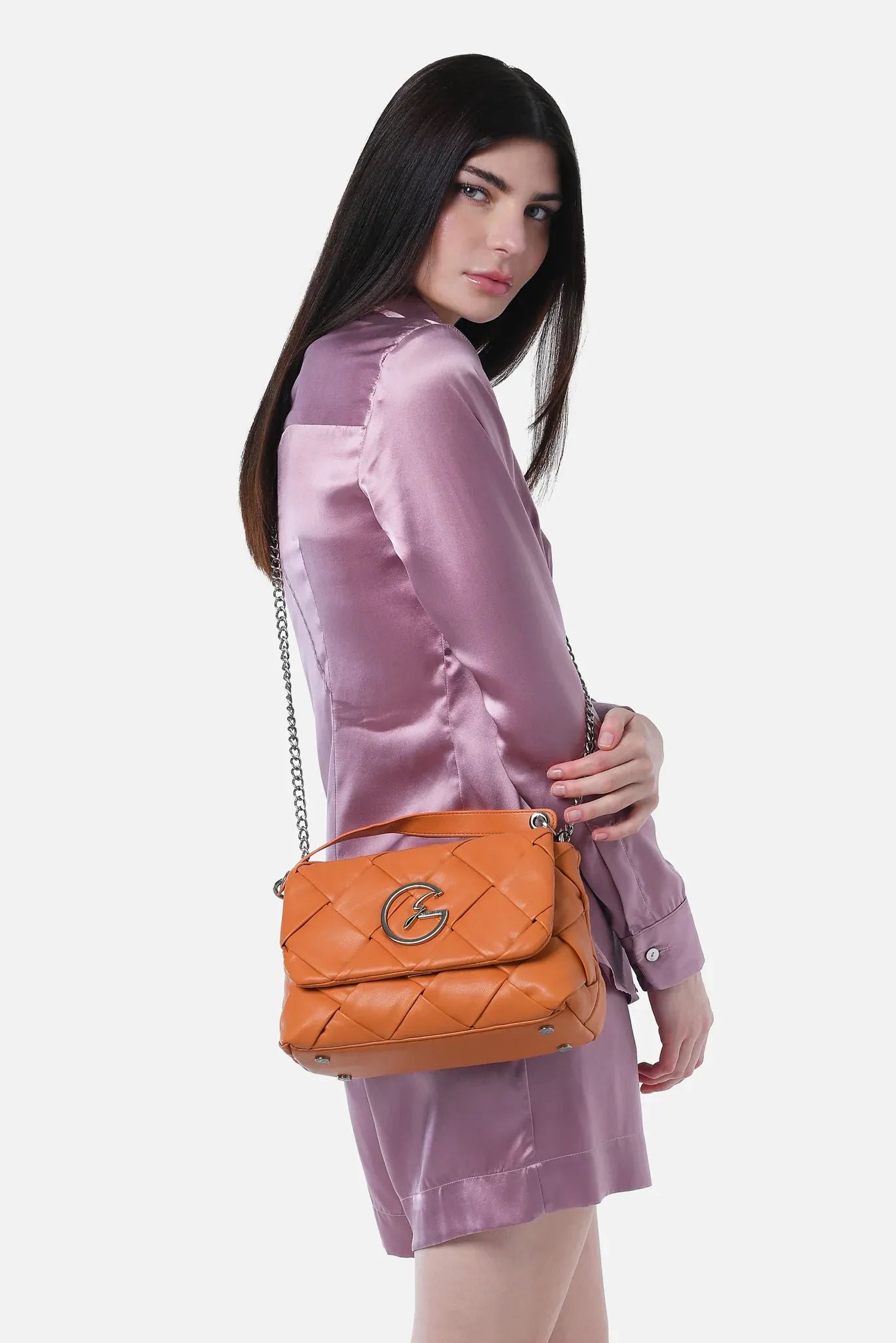 Crossbody Couture with orange flap