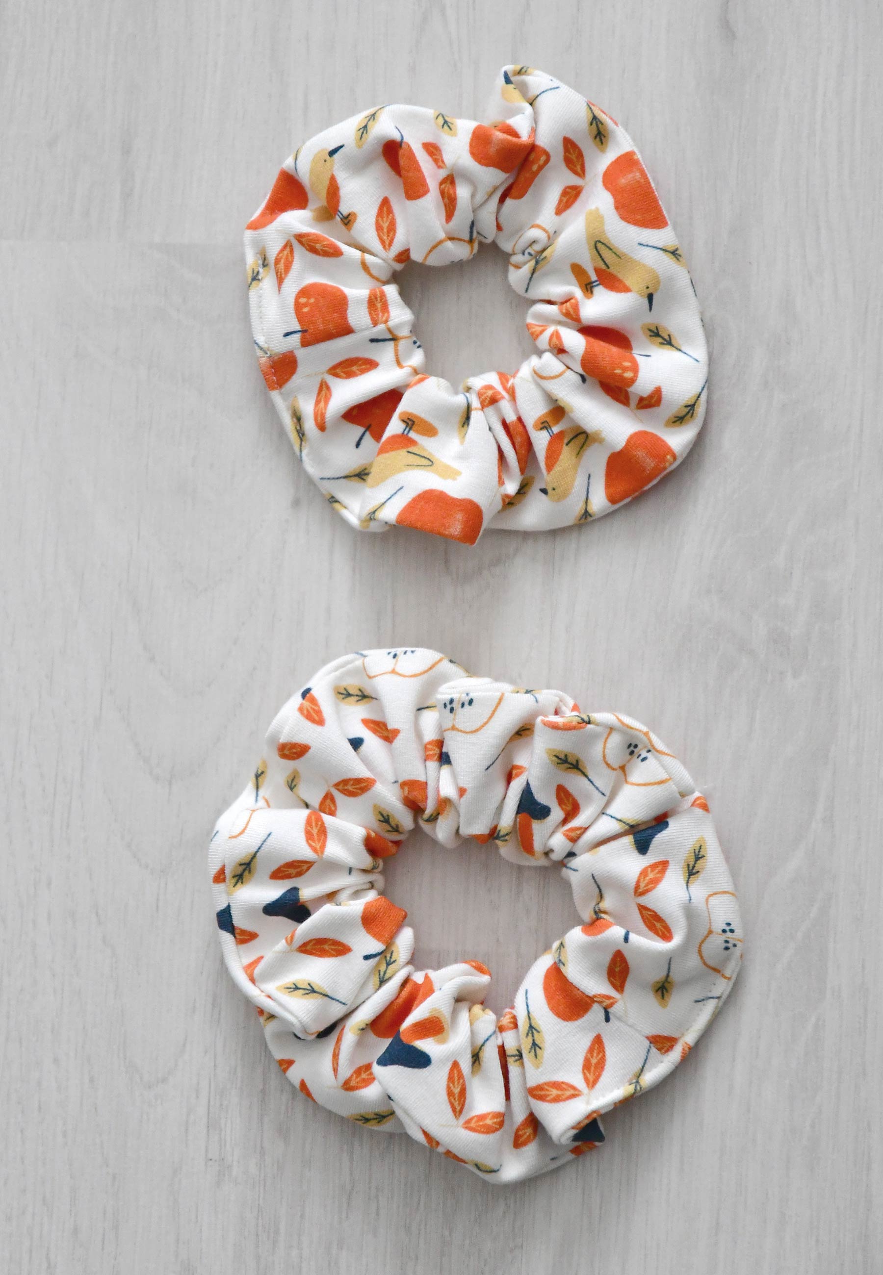 Chouchou (scrunchie) in bambù - Mele - Palloncino blu