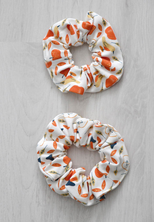 Chouchou (scrunchie) in bambù - Mele - Palloncino blu