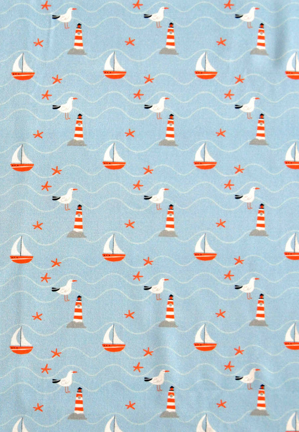 Two-piece bamboo pajamas - Sea - Blue balloon