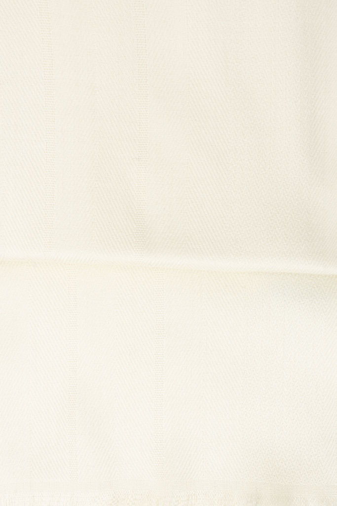 White cashmere silk blend scarf