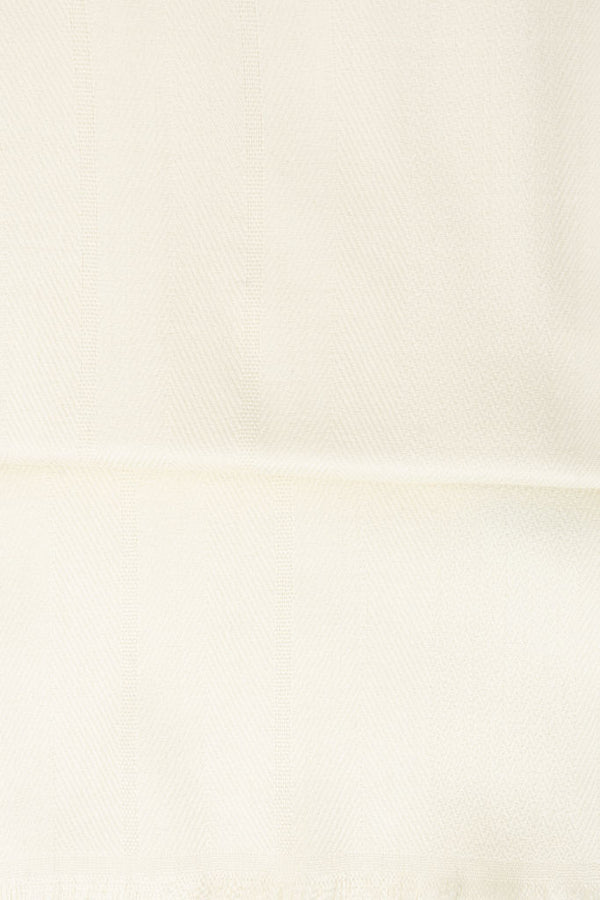 White cashmere silk blend scarf