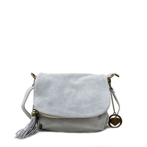 Women's Suede Leather Shoulder Clutch Bag - 80057. 