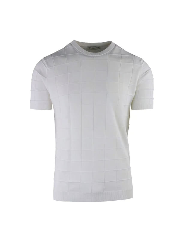 CREW NECK HALF SLEEVE CHECKED WORKMANSHIP