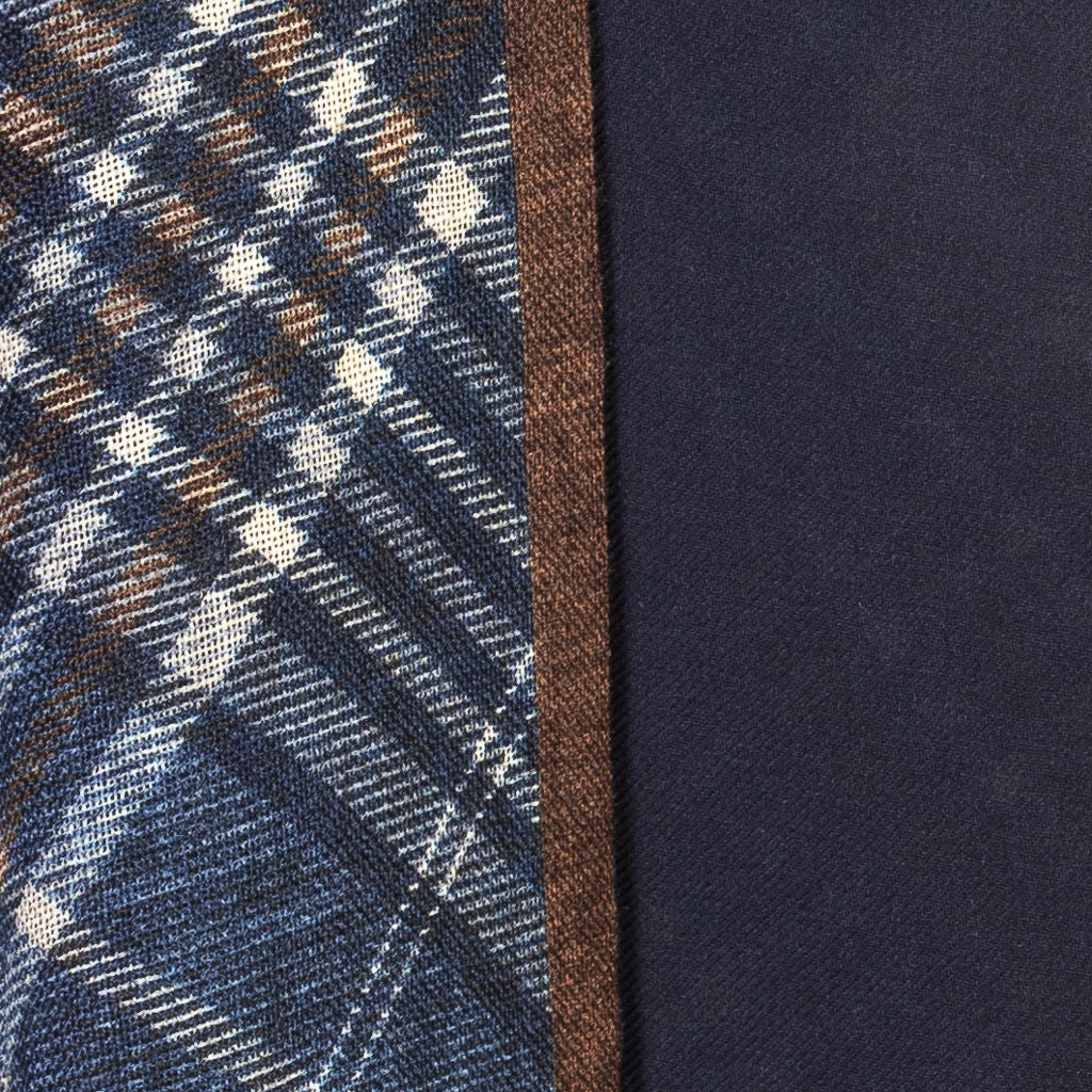 Blue double layer scarf