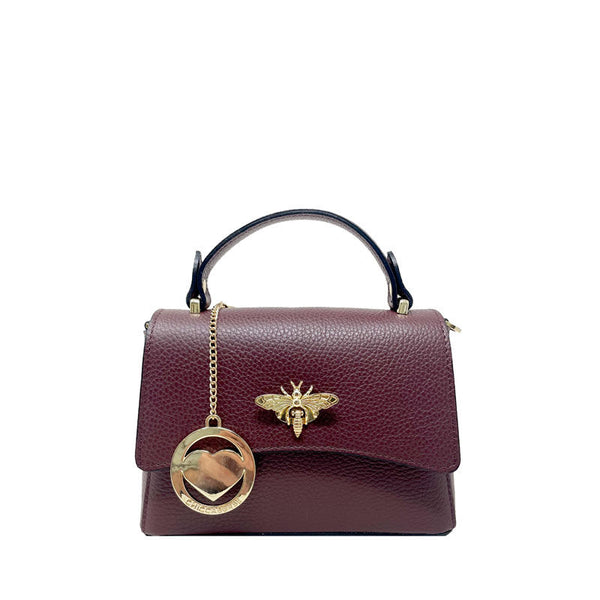 Small Women's Leather Clutch Bag with Bee Closure - Taormina k061 