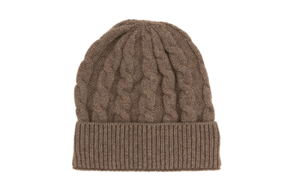 Brown cashmere hat