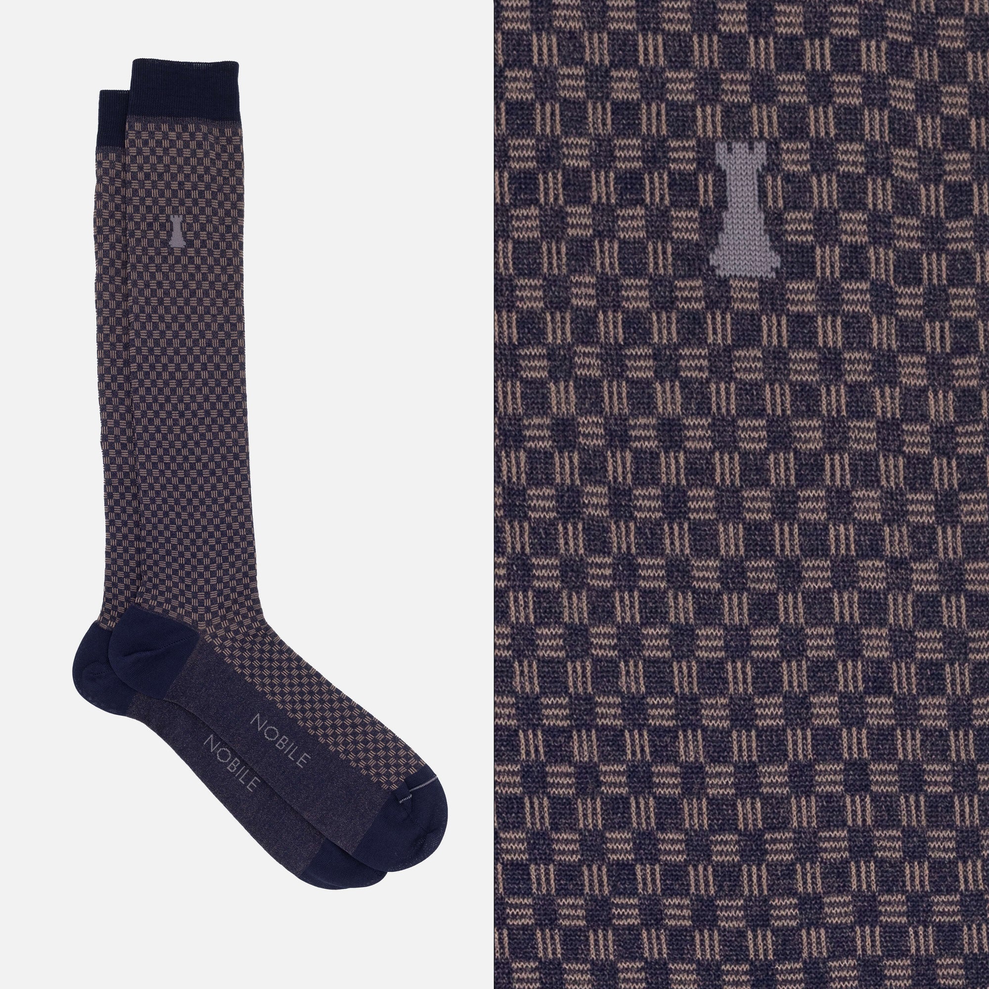 Bernini - Geometric Striped Long Sock