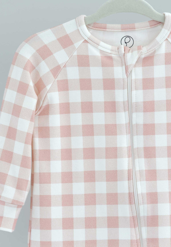 Tutina con zip in bambù - Sakura - Palloncino blu