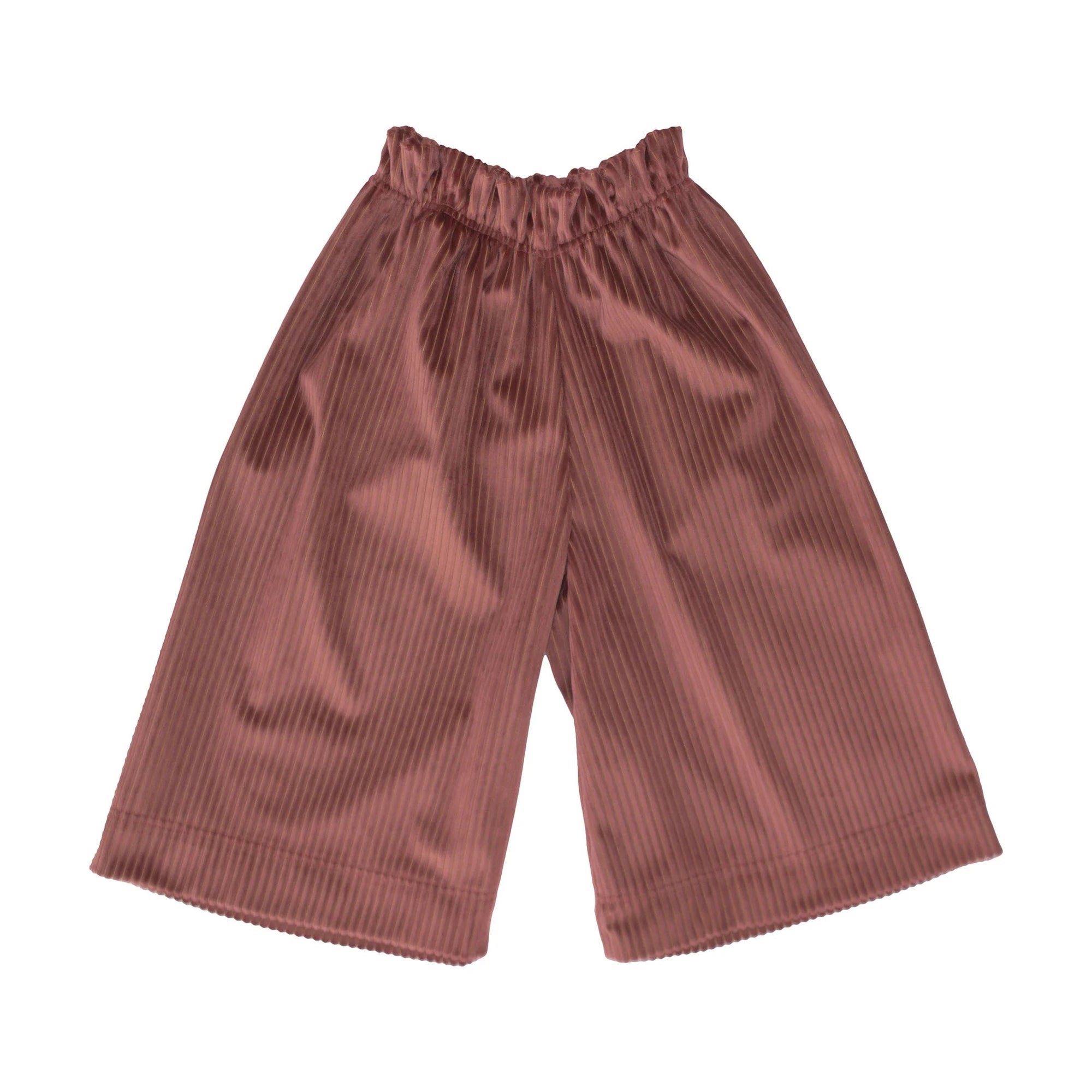 PANTALONI IN VELLUTO CON VITA A CARAMELLA